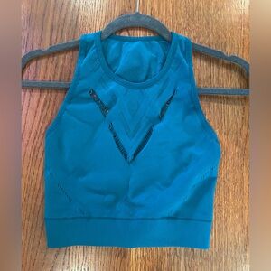 Sweaty Betty Athlete Seamless Tank Top SB4718 Petrol Blue Teal Green - Size S/M